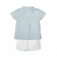 Cargar imagen en el visor de la galería, Conjunto Rayas Celeste "Aureola"