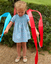 Cargar imagen en el visor de la galería, Vestido Floral con Fondo Turquesa
