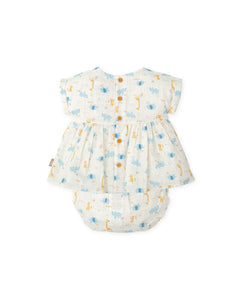 Vestido Lino Estampado Animales