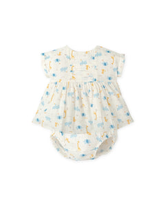Vestido Lino Estampado Animales