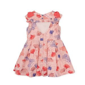 Vestido Lino Rosado con Flores