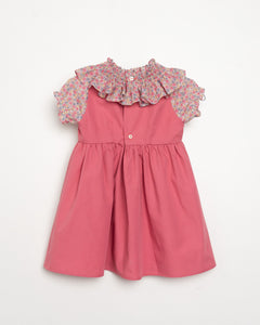 Vestido Rosa Palo con Estampado Floral