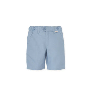 Conjunto Camisa Rayas Manga Larga y Short Celeste