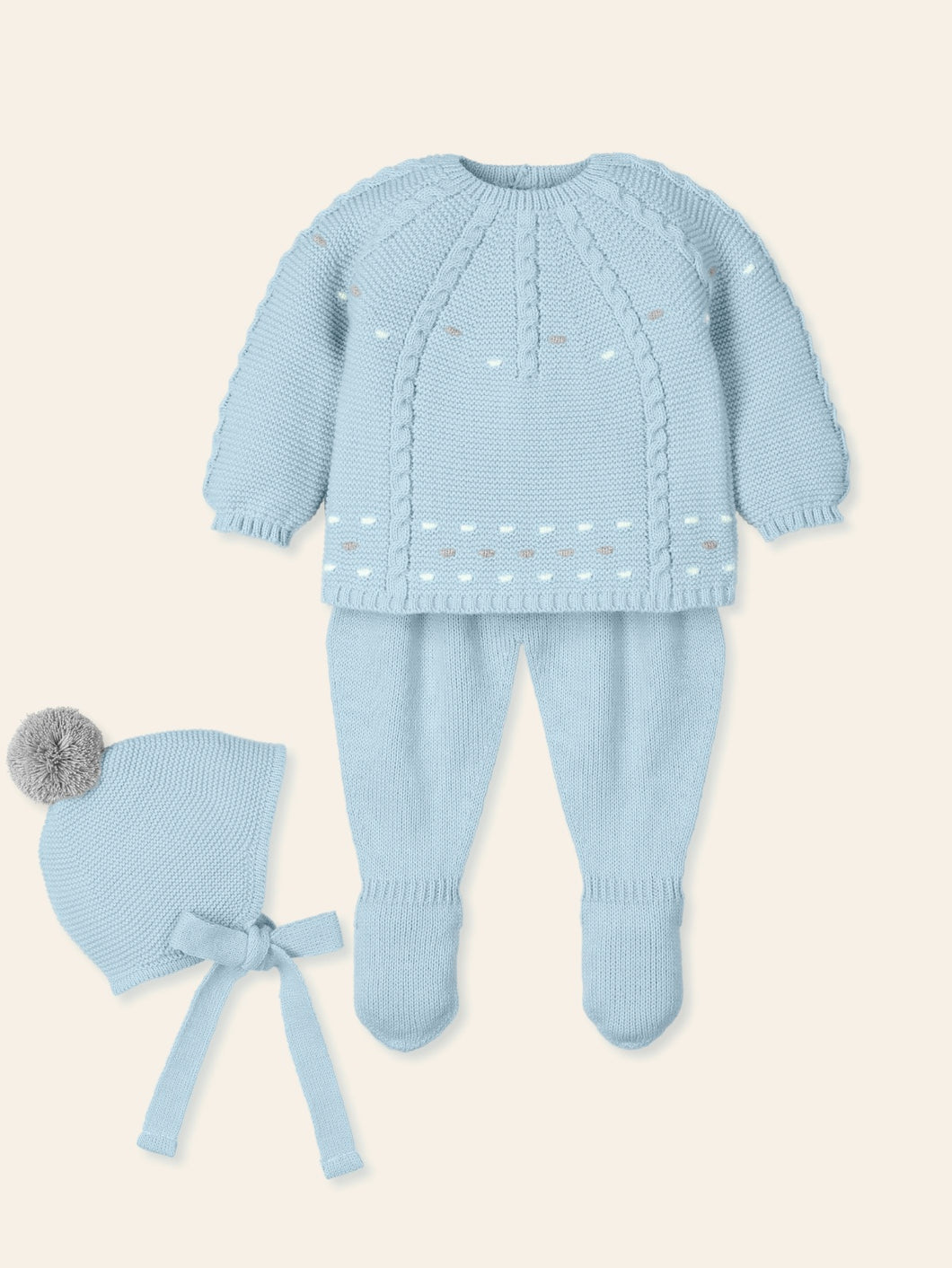 Traje Bordado Celeste