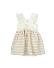 Cargar imagen en el visor de la galería, Vestido Rayas Beige con Encaje
