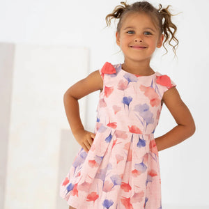 Vestido Lino Rosado con Flores