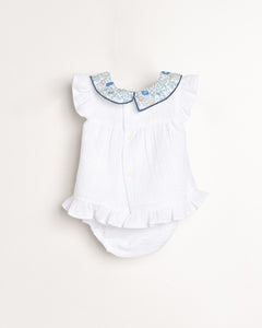 Vestido Blanco Floral