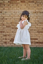 Cargar imagen en el visor de la galería, Vestido Lino Beige con Blanco
