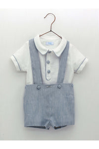 Conjunto de Overall Gris con Camisa