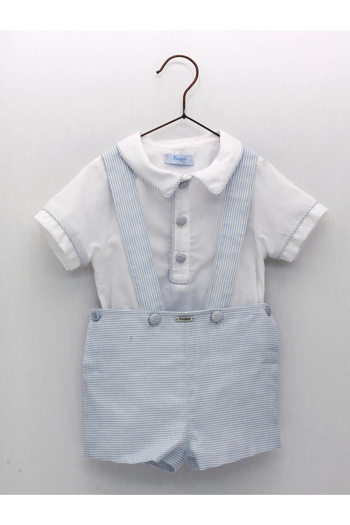 Conjunto Camisa y Overall Rayado
