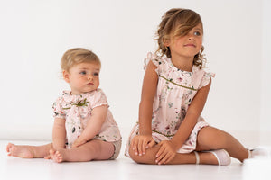 Vestido Rosado Estampado Flores