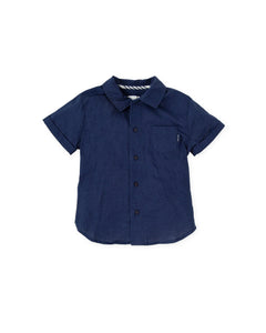 Set Camisa Azul Marino Short Rayado