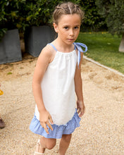 Cargar imagen en el visor de la galería, Vestido Blanco con Azul
