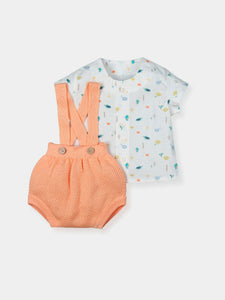 Conjunto Overall Bordado Camisa Sea