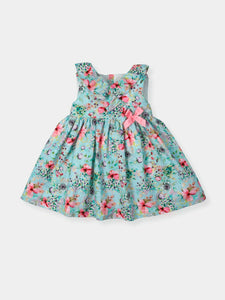 Vestido de Lino con Estampado Floral