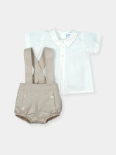 Cargar imagen en el visor de la galería, Conjunto de Camisa Blanca con Overall de Lino
