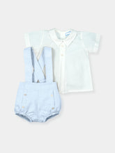 Cargar imagen en el visor de la galería, Conjunto de Camisa Blanca con Overall de Lino
