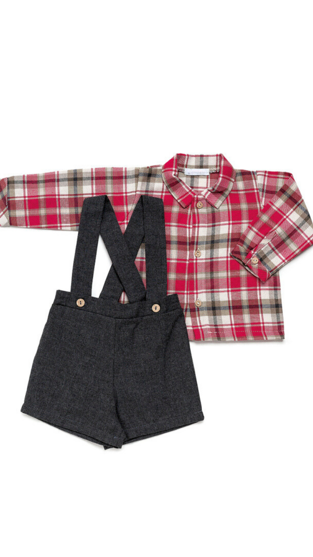 Set Navideño con tirantes Gris