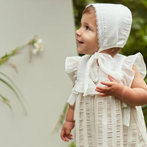 Vestido Beige con Rayas