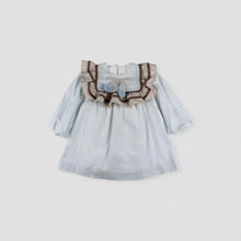 Cargar imagen en el visor de la galería, Vestido Celeste con Cafe
