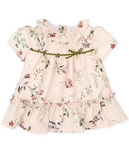 Vestido Rosado Estampado Flores
