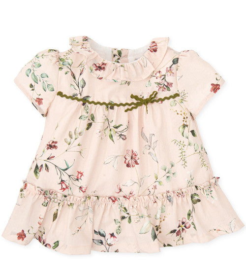 Vestido Rosado Estampado Flores