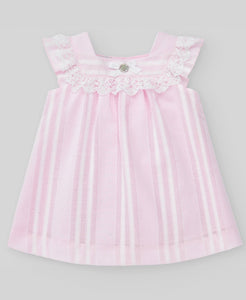 Vestido Rosado con Lineas