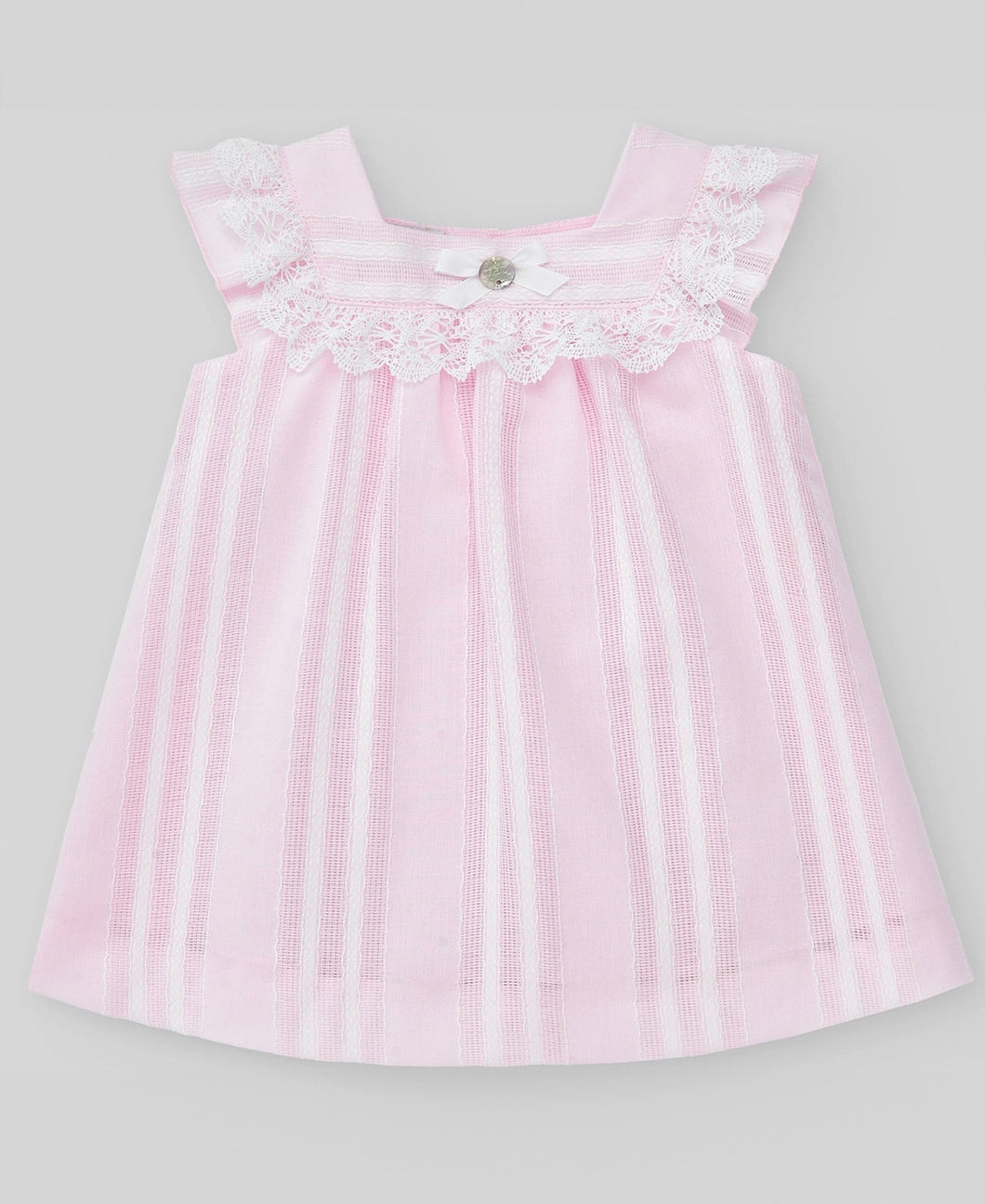 Vestido Rosado con Lineas