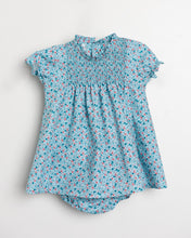 Cargar imagen en el visor de la galería, Vestido Floral con Fondo Turquesa
