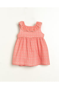 Vestido Salmon con Revuelos