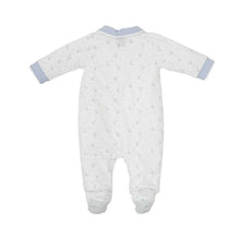 Cargar imagen en el visor de la galería, Pijama Blanca con Azul de Algodón
