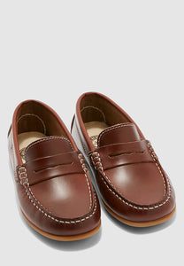 Mocasin de Cuero Cafe Niño